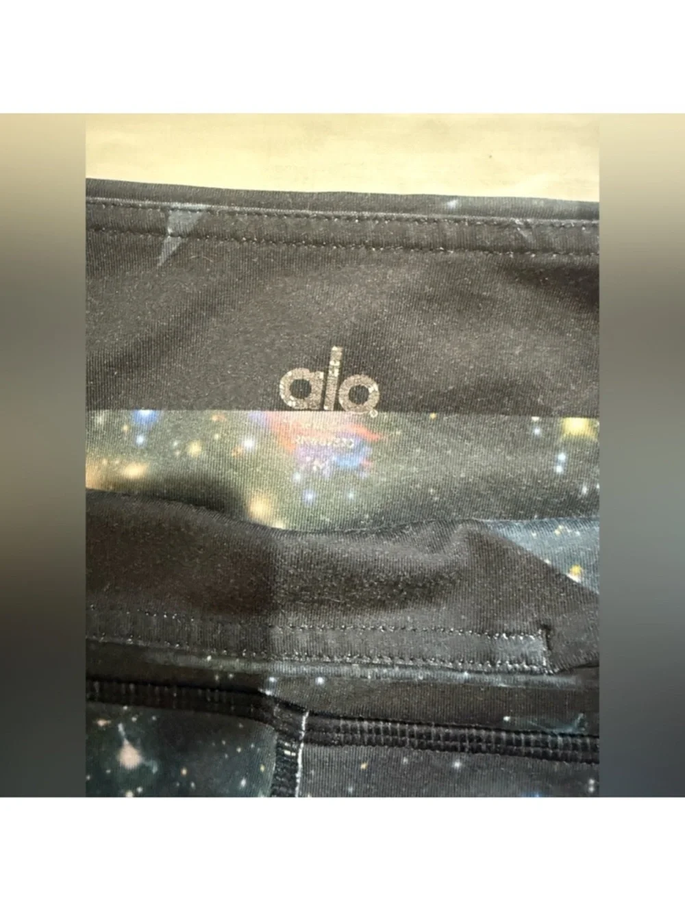ALO Yoga Galaxy Mosaic High-Rise Leggings - Black & Navy